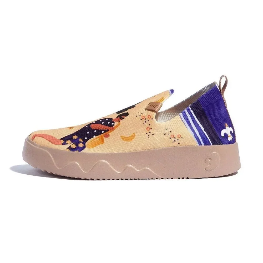 UIN Women's Shoes Knitted Casual Fashion Sneaker (Fuerteventura- Beach Carnival)